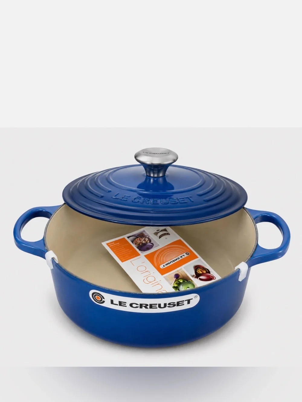 π Le Creuset Signature Round Dutch Oven #22 β Marseille Blue β n w o tπ - Picture 1 of 8